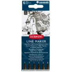 Derwent Line Maker - Set Of 6 Black