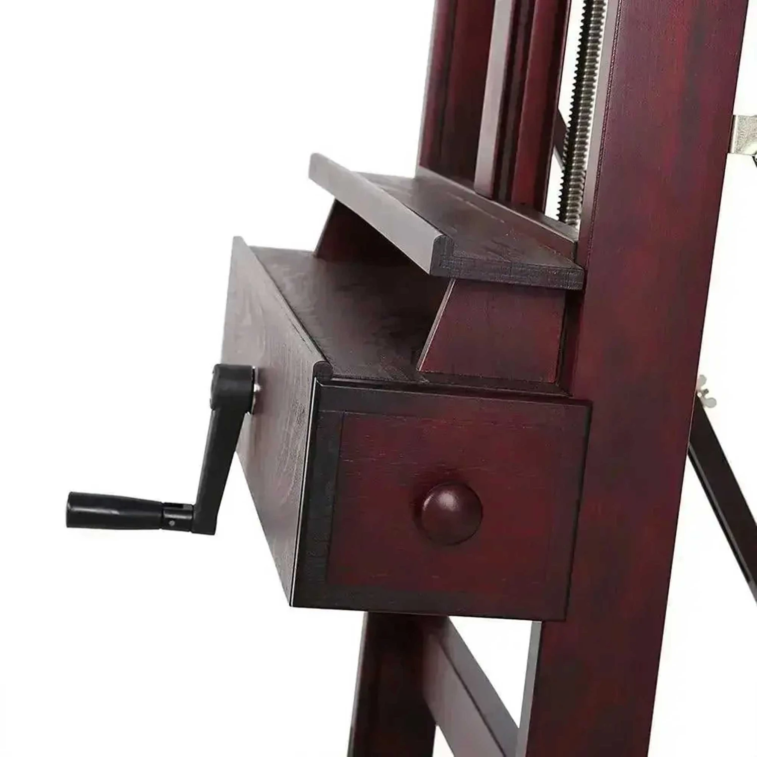 MEEDEN Deluxe Crank Adjusting Master Artist Easel - Deep Walnut Finish 4 MEEDEN Deluxe Crank Adjusting Master Artist Easel - Deep Walnut Finish - Image 4