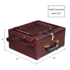 MEEDEN Table Easel Pochade Box With Carrier Bag - Deep Walnut - Ex Display -Painting Supplies MEEDEN Plein Air Pochade Box Dark Walnut MEEDEN 1692045376419 1500x1376 2083f14d 7e33 46a3 b6b6 d9b501ce4489
