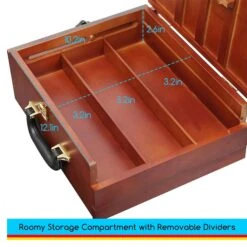 MEEDEN Table Easel Pochade Box - Walnut -Painting Supplies MEEDEN POCHADE BOX 3