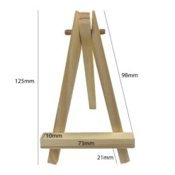 Mini Wooden Display Easels - Pine Wood - 125mm X 73mm - Pack Of 10 5 Mini Wooden Display Easels - Pine Wood - 125mm X 73mm - Pack Of 10 -Painting Supplies MINI easel 2 size
