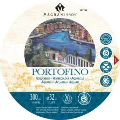 Magnani 1404 Portofino Watercolour Block Round - 300gsm - Hot Pressed - 20 Sheets