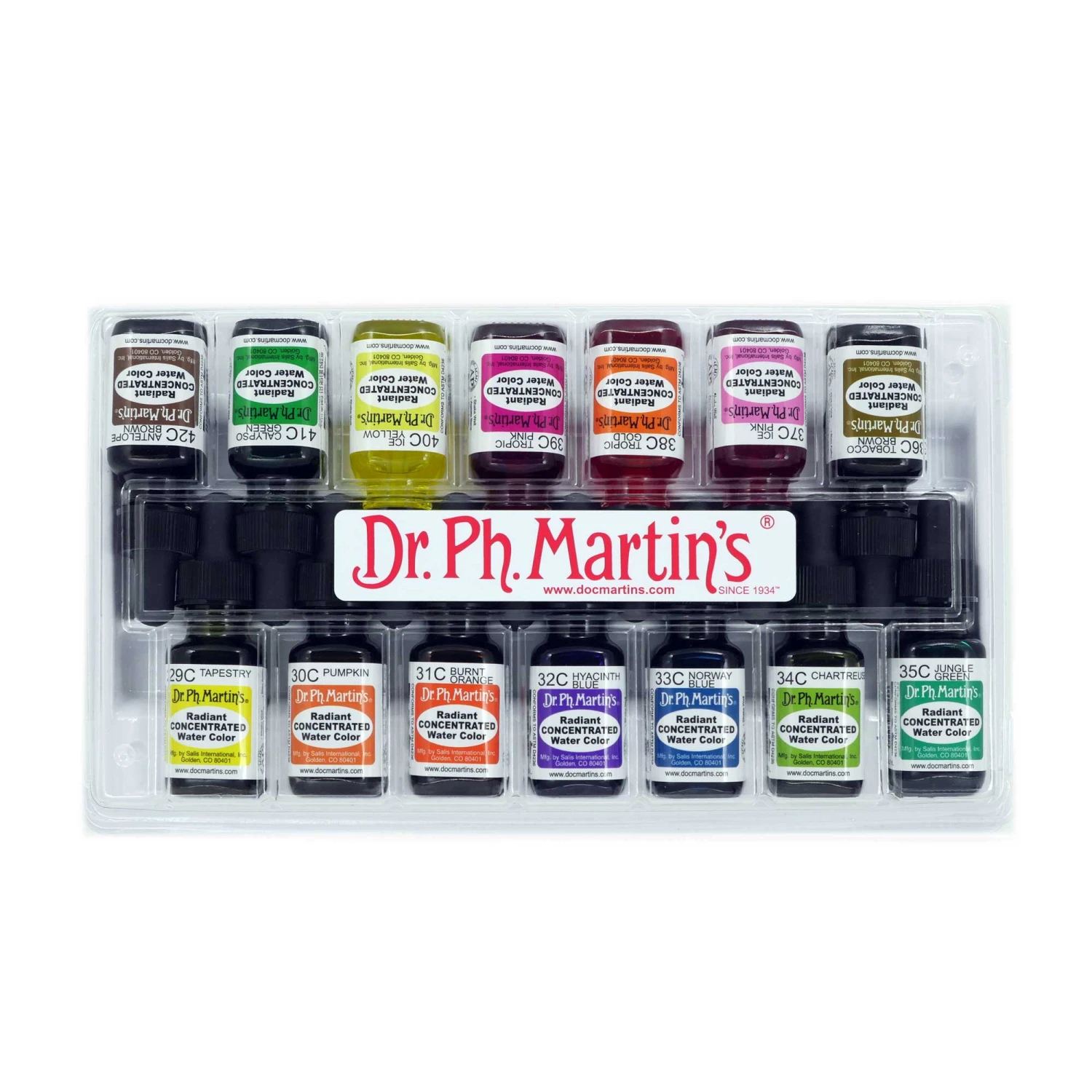 Dr. Ph. Martin's Radiant Concentrated Watercolour Ink - Set C 1 Dr. Ph. Martin's Radiant Concentrated Watercolour Ink - Set C
