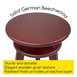 MEEDEN Artists Drafting Stool With Adjustable Height - Deep Walnut -Painting Supplies Meeden stool 5