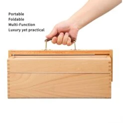 MEEDEN Wooden Art Supply Storage Box 3 Levels 8 MEEDEN Wooden Art Supply Storage Box 3 Levels -Painting Supplies Meeden storage box 4