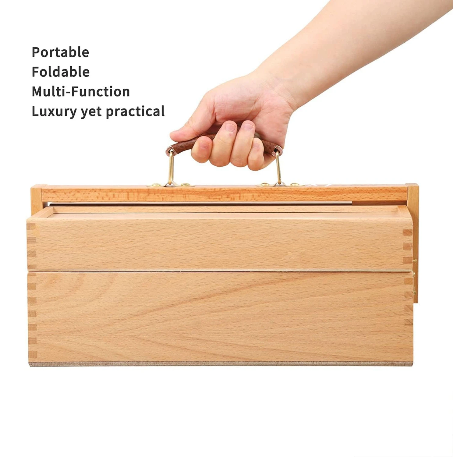 MEEDEN Wooden Art Supply Storage Box 3 Levels 4 MEEDEN Wooden Art Supply Storage Box 3 Levels - Image 4