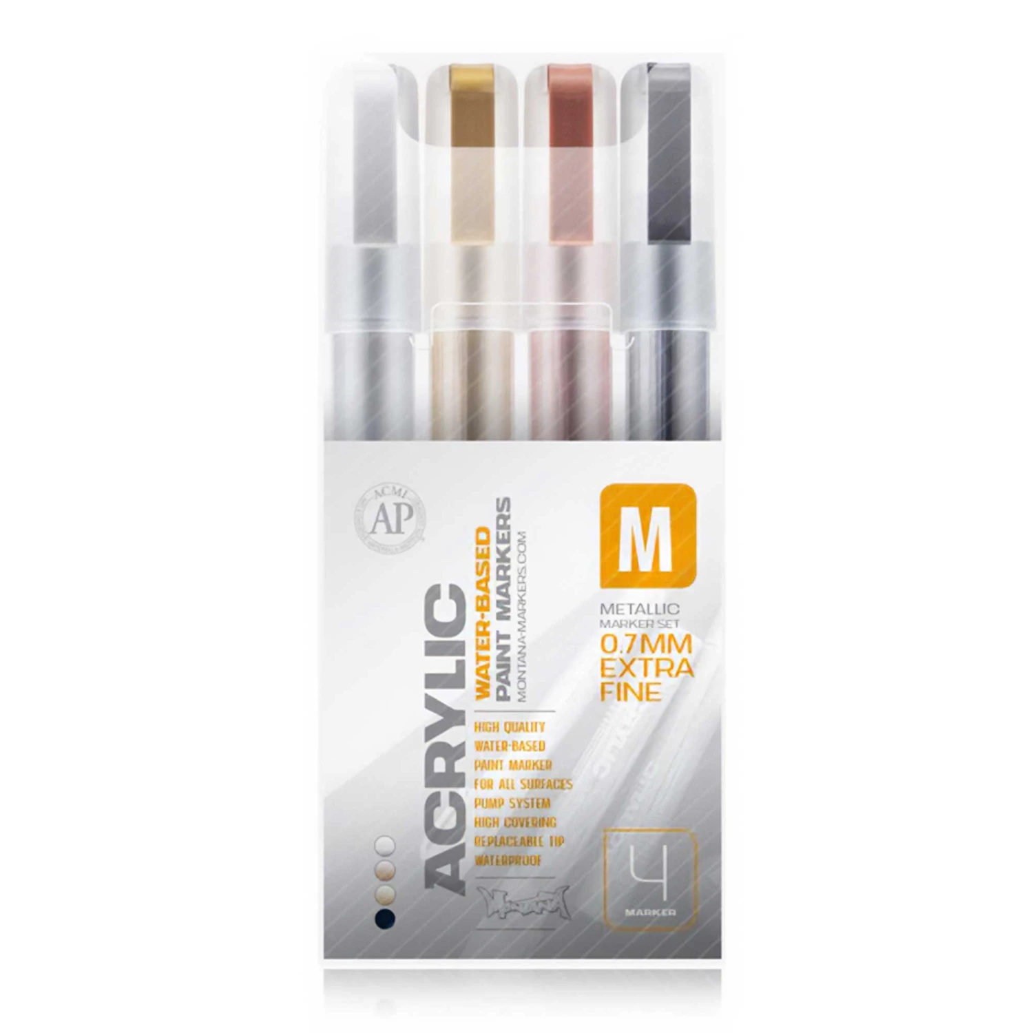 Montana Acrylic Marker Set - Metallic - 0.7mm 1 Montana Acrylic Marker Set - Metallic - 0.7mm