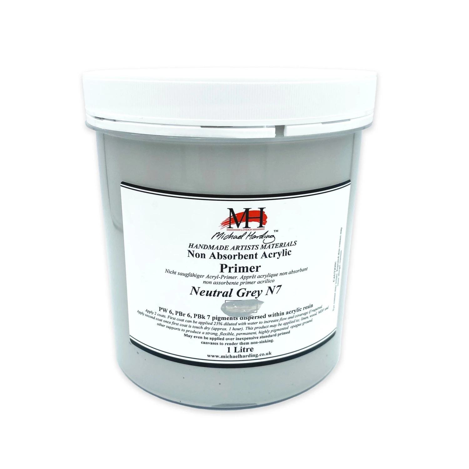 Michael Harding Non-Absorbent Acrylic Primer - Neutral Grey N7 3 Michael Harding Non-Absorbent Acrylic Primer - Neutral Grey N7 - Image 3