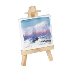 Daler-Rowney Simply Mini Stretched Canvases 4" X 4" (10 X 10cm) - Box Of 16 -Painting Supplies Mini easel mini canvas