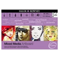 Daler-Rowney Optima Mixed Media Artboard Pads 5 Daler-Rowney Optima Mixed Media Artboard Pads -Painting Supplies Mixed Media Artboard A3
