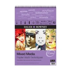 Daler-Rowney Optima Mixed Media Spiral Pads -Painting Supplies Mixed Media Spiral A3