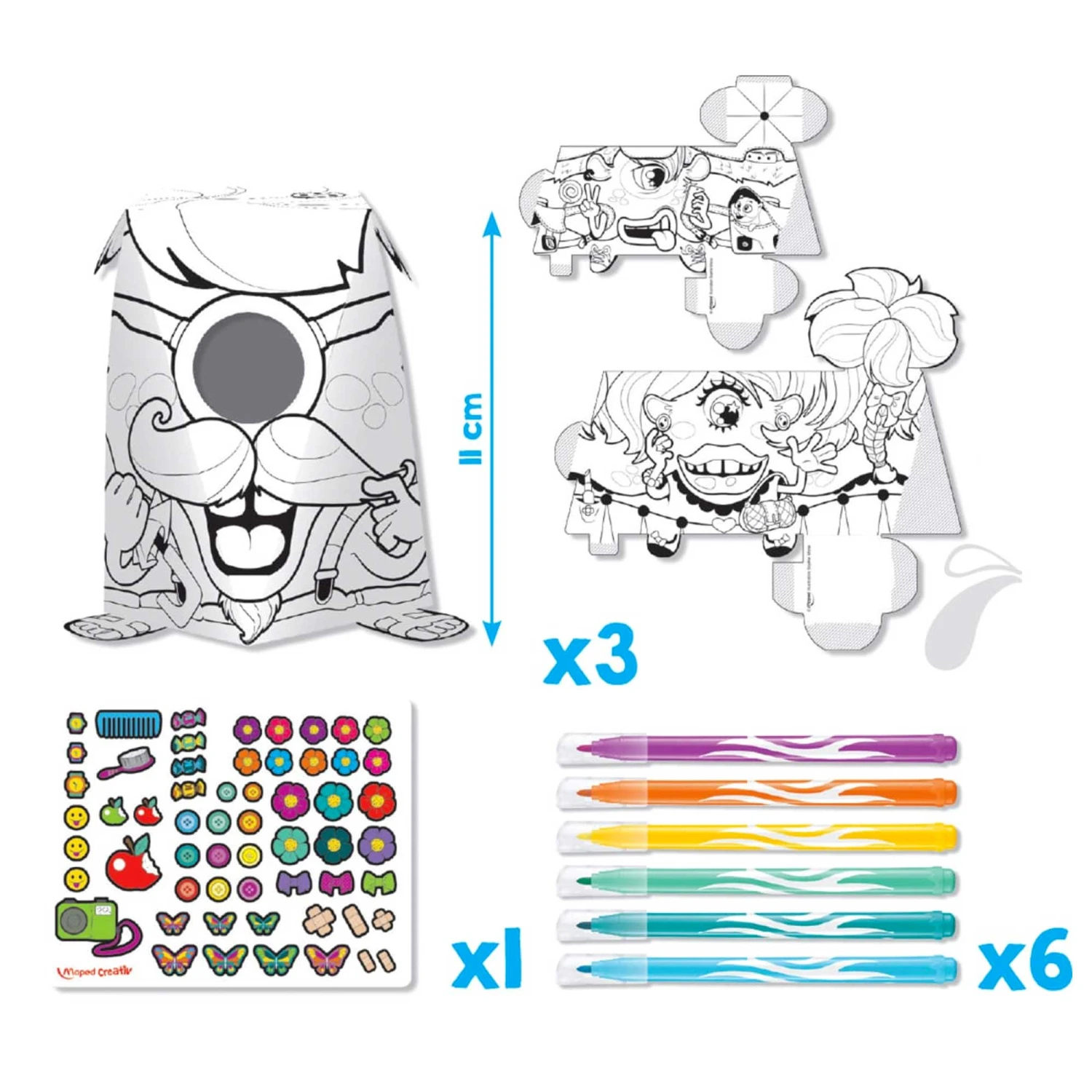Maped Creativ Mini Box - Monsters To Decorate Kit 3 Maped Creativ Mini Box - Monsters To Decorate Kit - Image 3