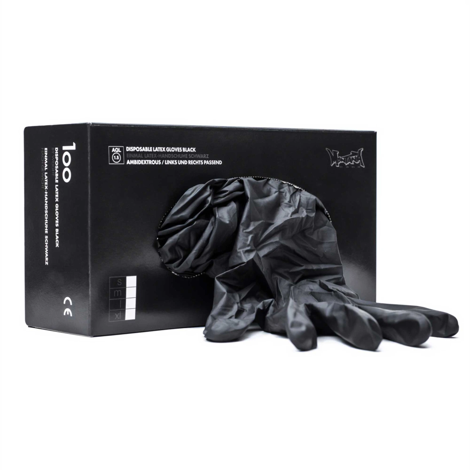 Montana Latex Gloves - Black 4 Montana Latex Gloves - Black - Image 4