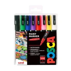 POSCA Markers - 8 Standard Colours - Assorted Sizes 7 POSCA Markers - 8 Standard Colours - Assorted Sizes -Painting Supplies PC 3M8pcStandard