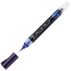 Pentel Arts Dual Metallic Brush Pens -Painting Supplies PN88971 VB Pentel Hybrid Dual Metallic Brush Pen Violet Metallic Blue P3