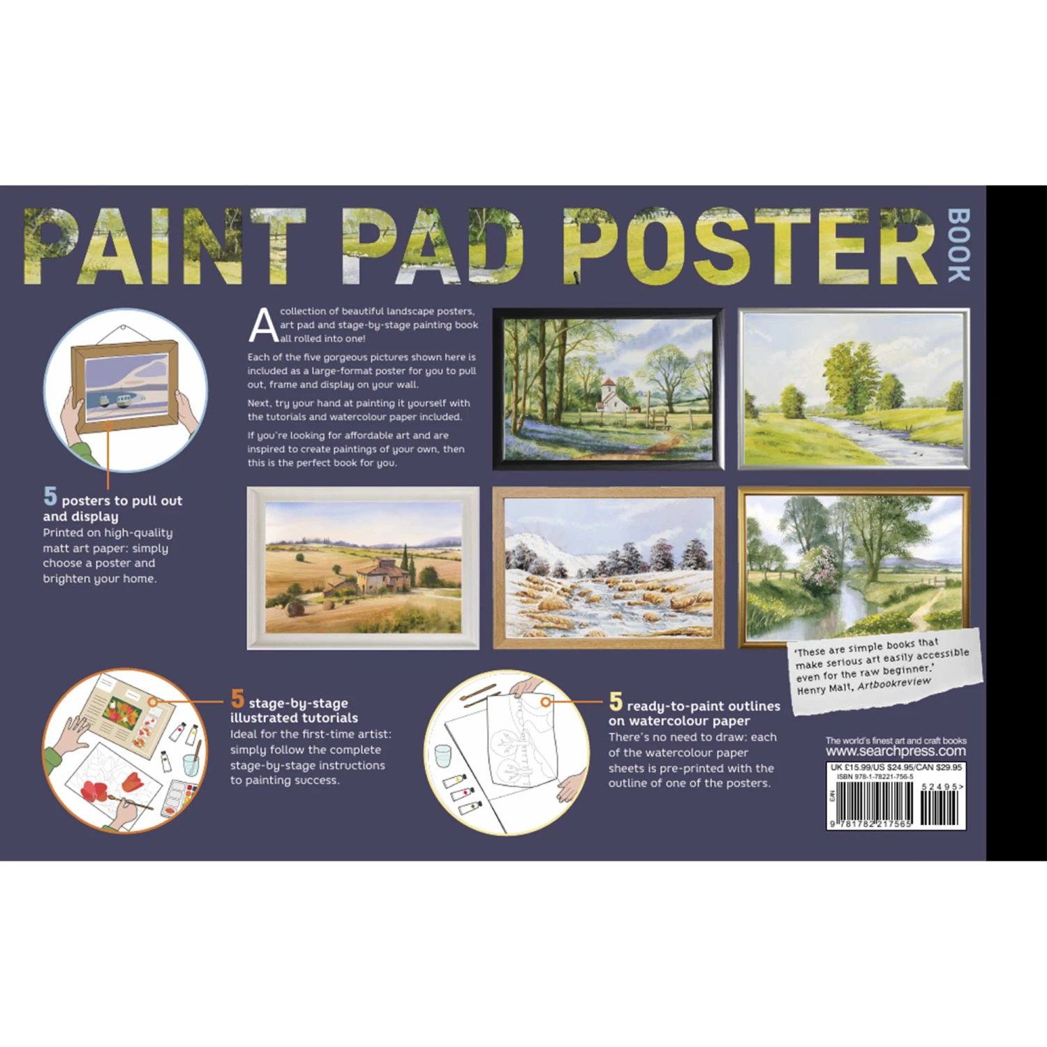 Paint Pad Poster Book: Country Scenes: 5 Beautiful Pictures To Frame Or Paint 4 Paint Pad Poster Book: Country Scenes: 5 Beautiful Pictures To Frame Or Paint - Image 4