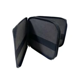 Panart Leatherite Pencil Case – 96 Pencils -Painting Supplies Panart black pencil case open