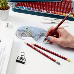 Derwent Pastel Pencil Wooden Box Set Of 72 -Painting Supplies Pastel Pencil Lifestyle