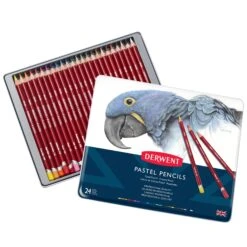 Derwent Pastel Pencil Metal Tins 12 Derwent Pastel Pencil Metal Tins -Painting Supplies Pastel Pencils 24