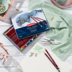 Derwent Pastel Pencil Metal Tins 15 Derwent Pastel Pencil Metal Tins -Painting Supplies Pastel Pencils Set 1