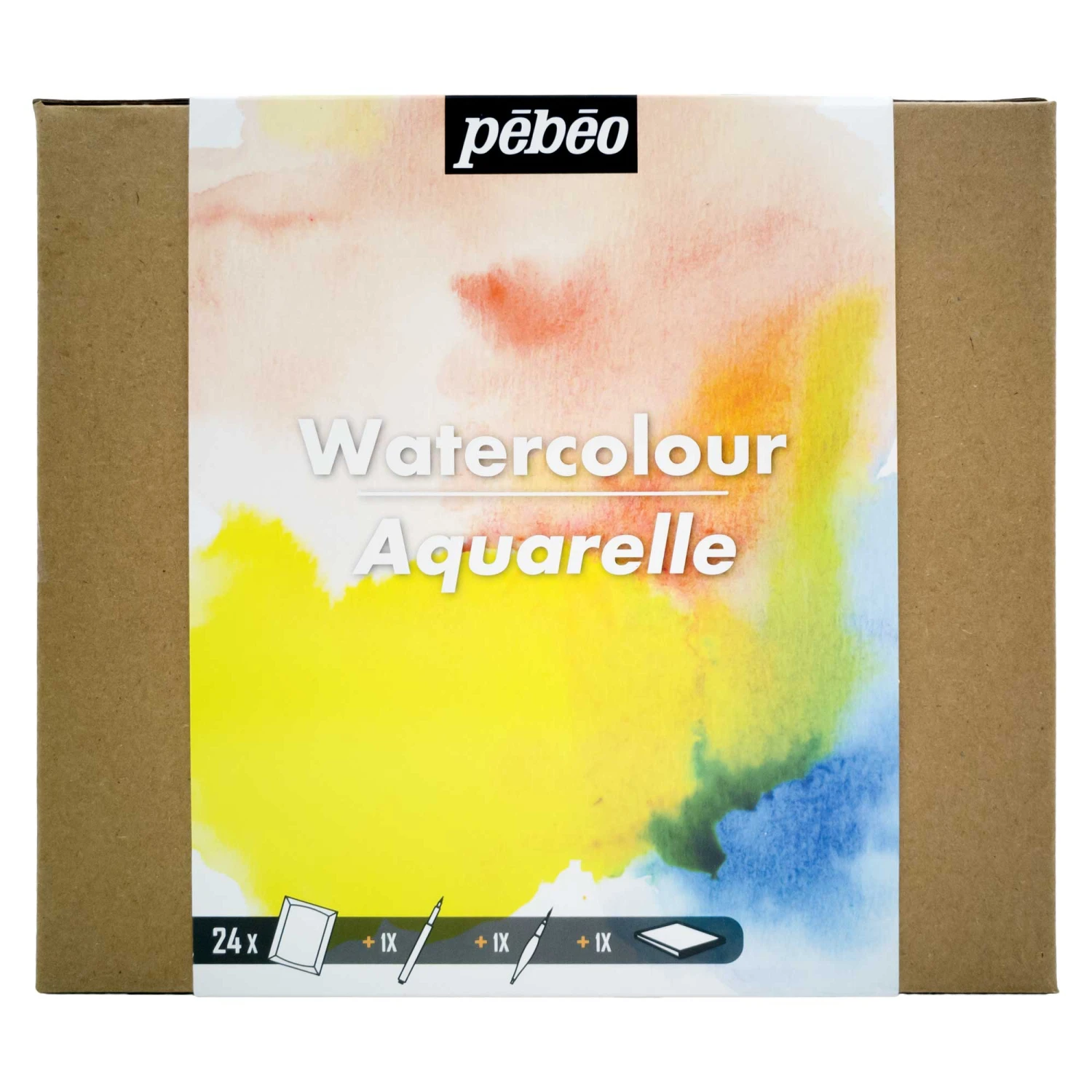 Pebeo Fine Art Watercolour Painting Set - 24 Half Pans 1 Pebeo Fine Art Watercolour Painting Set - 24 Half Pans