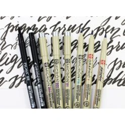 Sakura Pigma Micron Fineliners - Set Of 8 -Painting Supplies Pigma Brush 1 a8c7bab1 cb44 4739 acae 01f8701a43fa