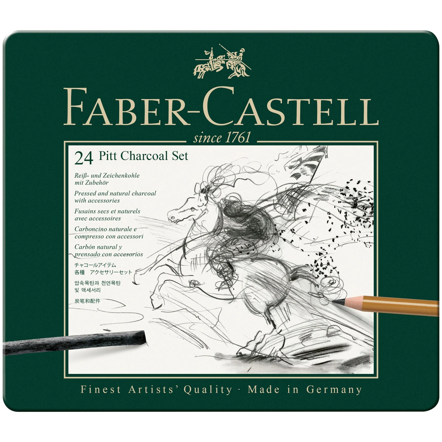 Faber-Castell Pitt Charcoal - Set Of 24 1 Faber-Castell Pitt Charcoal - Set Of 24