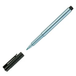 Faber-Castell PITT Artists' Pens - 1.5mm Metallic Bullet Tip Pen -Painting Supplies Pitt metallic blue