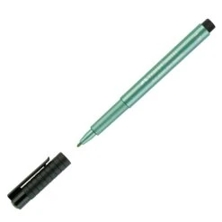 Faber-Castell PITT Artists' Pens - 1.5mm Metallic Bullet Tip Pen -Painting Supplies Pitt metallic green