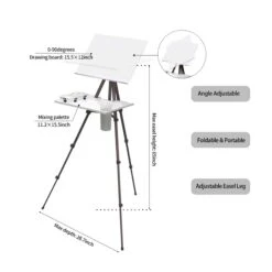 MEEDEN Artist Metal Watercolour Plein Air Easel -Painting Supplies Plein Air easel Dimensions