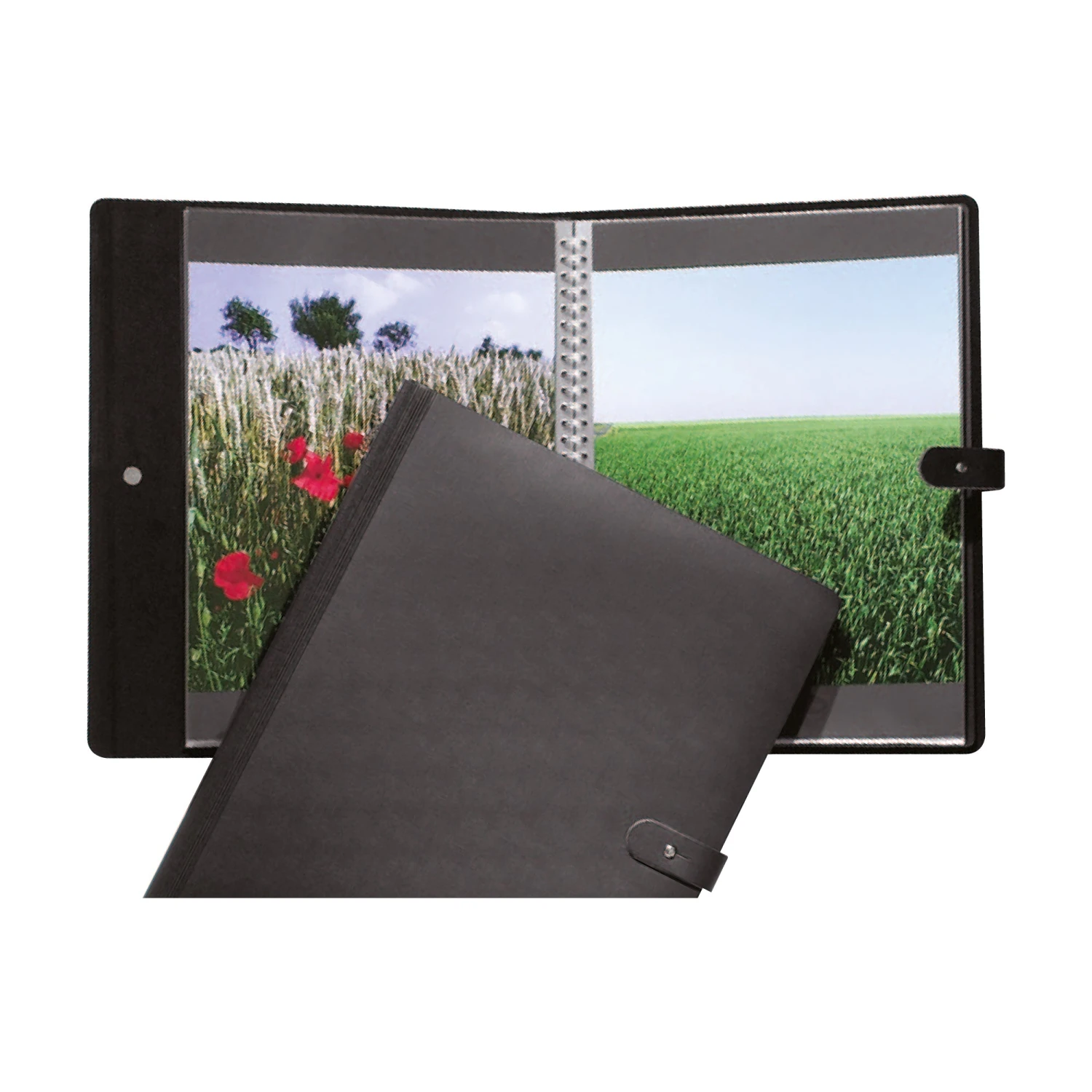 PRAT Paris Pampa Spiral Book Portfolio - 30cm X 42cm - A3 - 20 Cristal Laser Sheet Protectors 2 PRAT Paris Pampa Spiral Book Portfolio - 30cm X 42cm - A3 - 20 Cristal Laser Sheet Protectors - Image 2