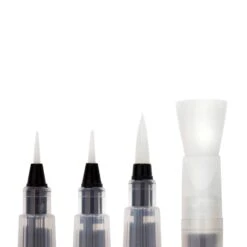 Derwent Push Button Waterbrush Assorted - Set Of 4 -Painting Supplies Push Button Waterbrush Goup TIPS