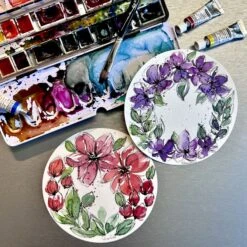 Hahnemühle Round Watercolour Paper 300gsm / 140Ibs Cold Pressed 30 Sheets -Painting Supplies Roubd watercolour paper mood 3