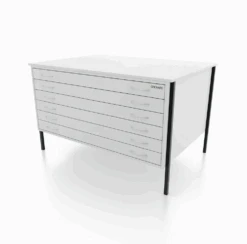 The Heath Wooden Plan Chest - 6 Drawer