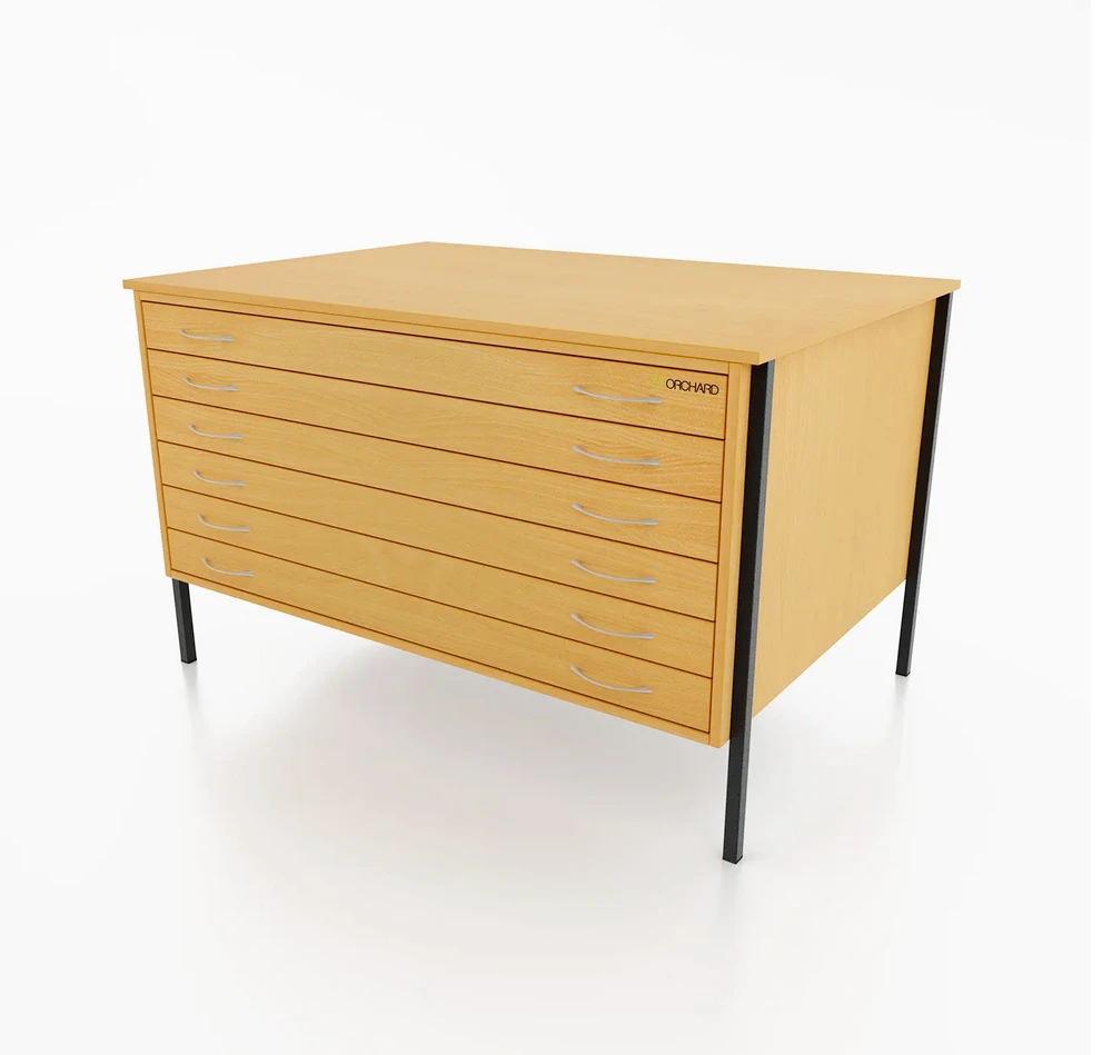 The Heath Wooden Plan Chest - 6 Drawer 2 The Heath Wooden Plan Chest - 6 Drawer - Image 2