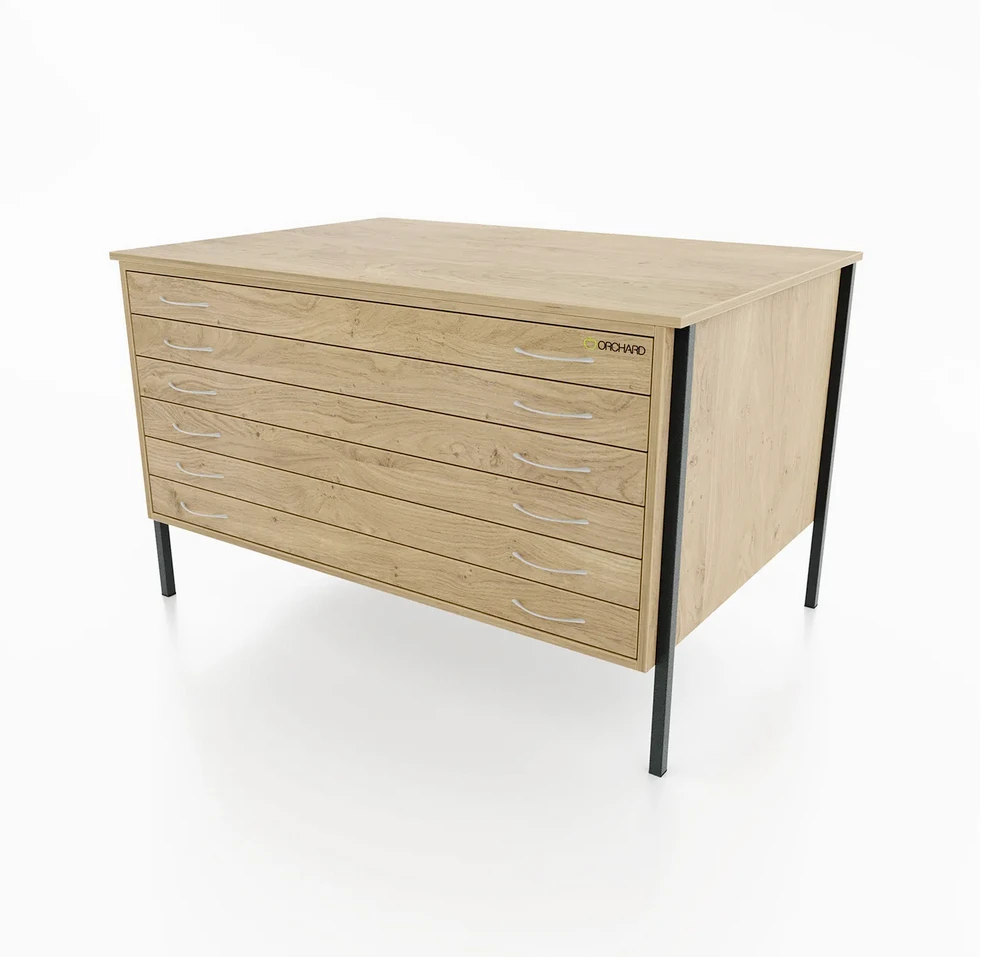 The Heath Wooden Plan Chest - 6 Drawer 3 The Heath Wooden Plan Chest - 6 Drawer - Image 3