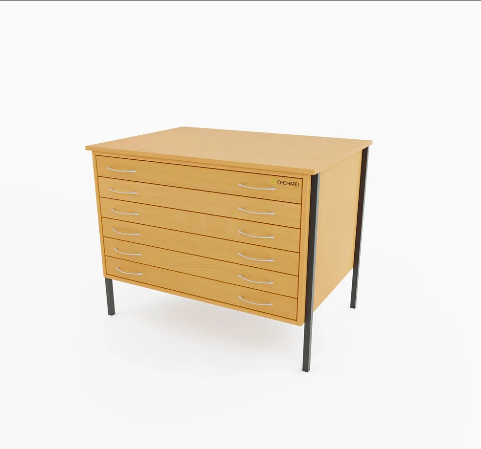 The Heath Wooden Plan Chest - 6 Drawer 5 The Heath Wooden Plan Chest - 6 Drawer - Image 5