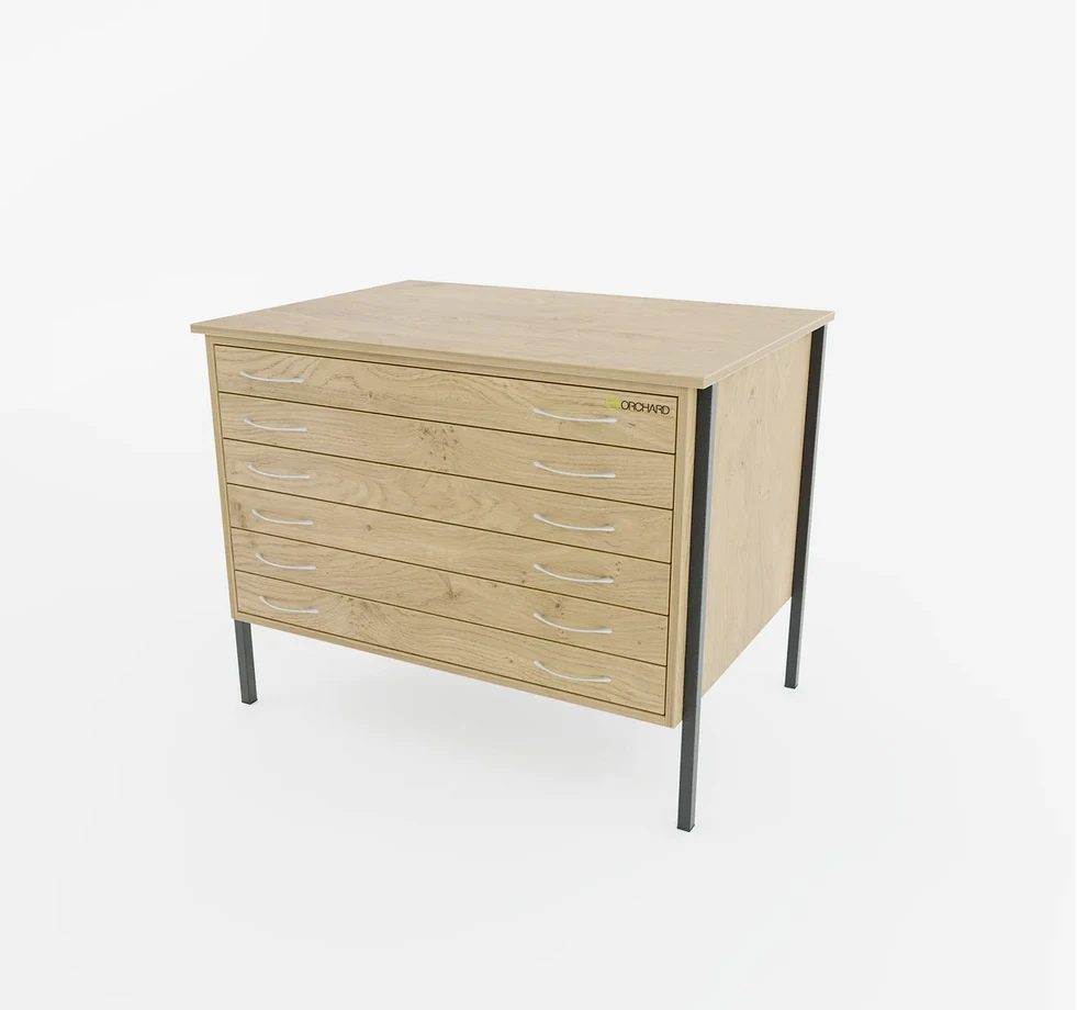 The Heath Wooden Plan Chest - 6 Drawer 6 The Heath Wooden Plan Chest - 6 Drawer - Image 6