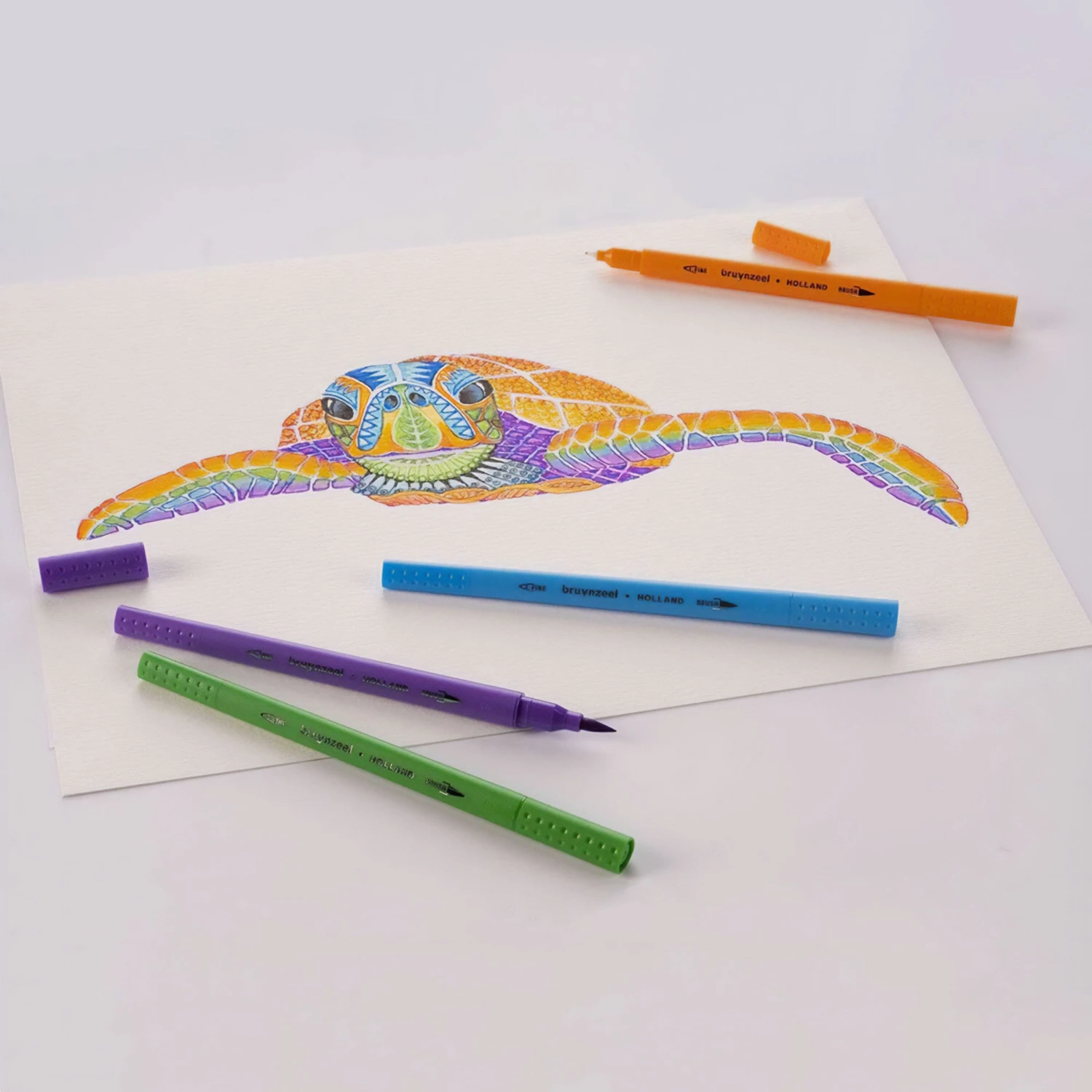 Bruynzeel Twin-Tip Fineliner Brush Pens - Set Of 48 5 Bruynzeel Twin-Tip Fineliner Brush Pens - Set Of 48 - Image 5