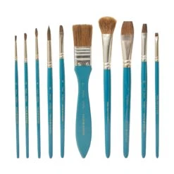 Daler-Rowney Simply Natural Hair Brush Zip Case -Painting Supplies Simply Watercolour Brushes 4