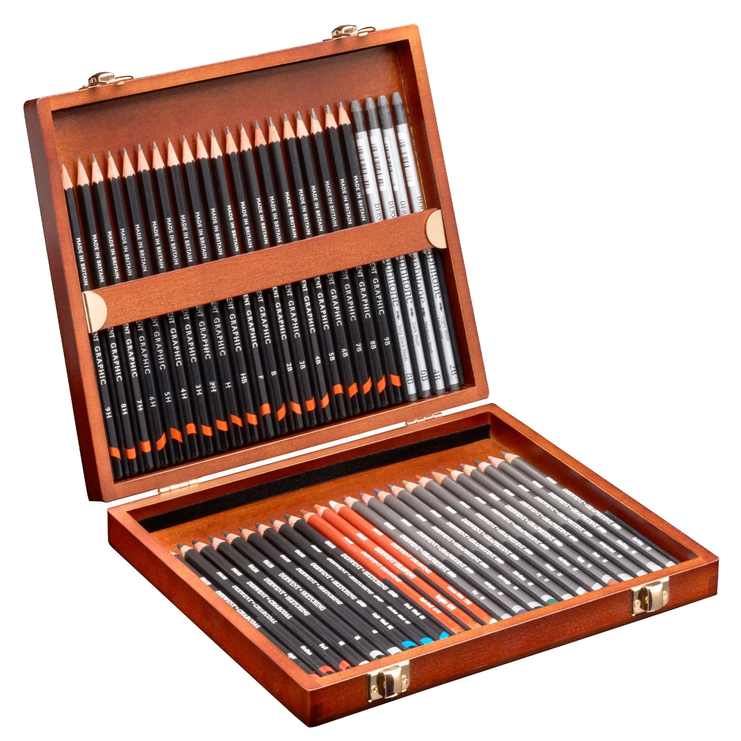 Derwent Sketching Pencils Wooden Box Of 48 2 Derwent Sketching Pencils Wooden Box Of 48 - Image 2