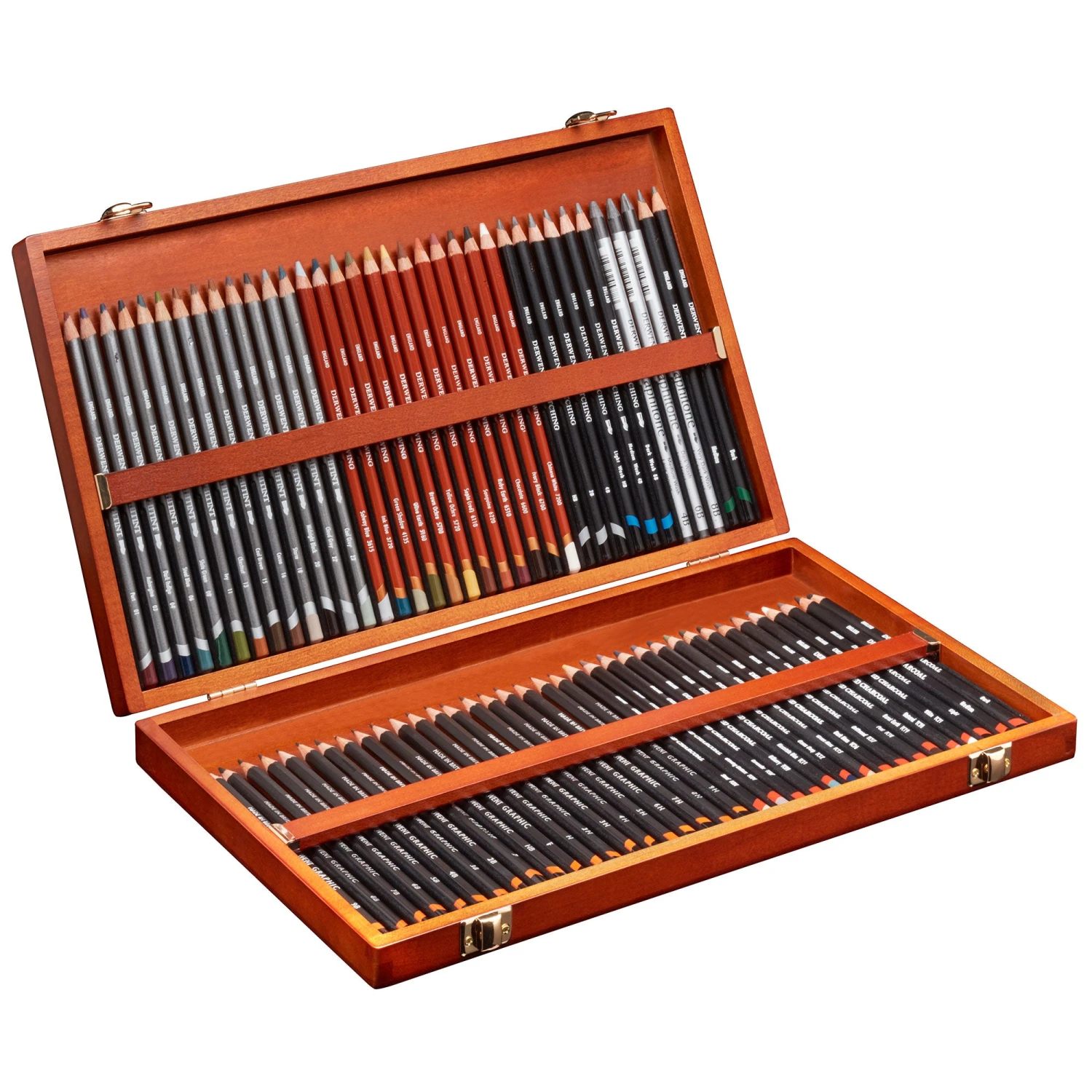 Derwent Sketching 72 Wooden Box 2 Derwent Sketching 72 Wooden Box - Image 2