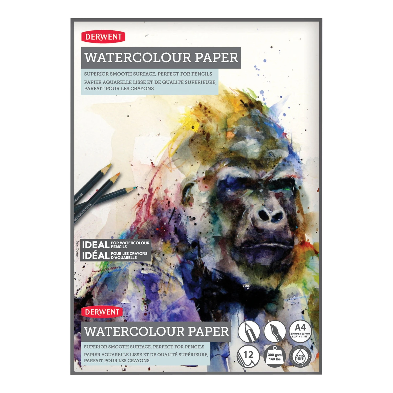 Derwent Smooth Watercolour Paper Pads - 300gsm - 12 Sheets 3 Derwent Smooth Watercolour Paper Pads - 300gsm - 12 Sheets - Image 3