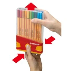 Stabilo Point 88 Fineliner Set Of 20 -Painting Supplies Stabilo Fineliner set open