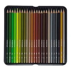 Staedtler Coloured Pencils Tin Of 72 Assorted Colours -Painting Supplies Staedtler browns