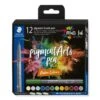 Staedtler Pigment Arts Multi Ink Brush Pens - Nature Colours - Set Of 12