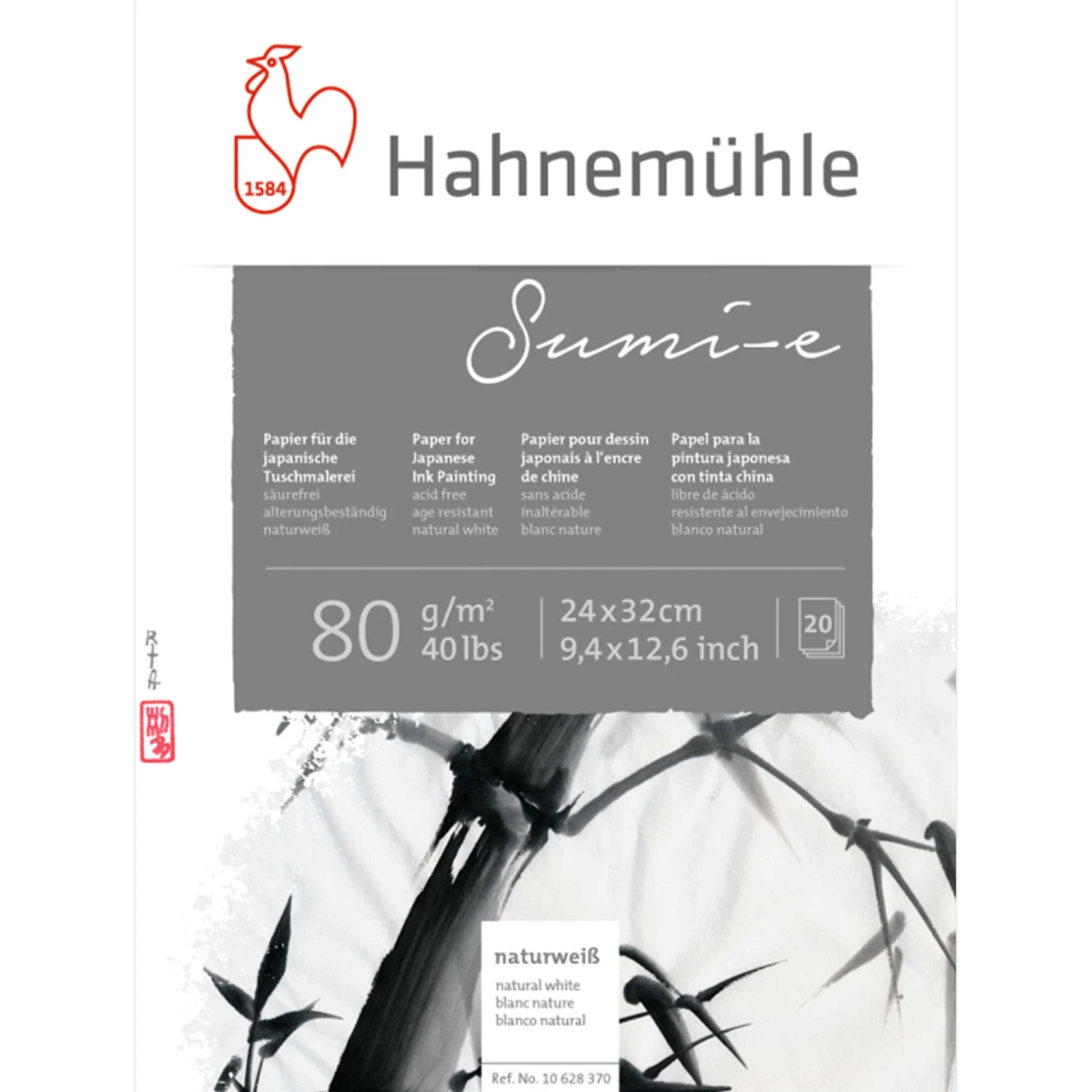 Hahnemühle Sumi-e Pad - 80gsm - 20 Sheets - 24 X 32cm 1 Hahnemühle Sumi-e Pad - 80gsm - 20 Sheets - 24 X 32cm