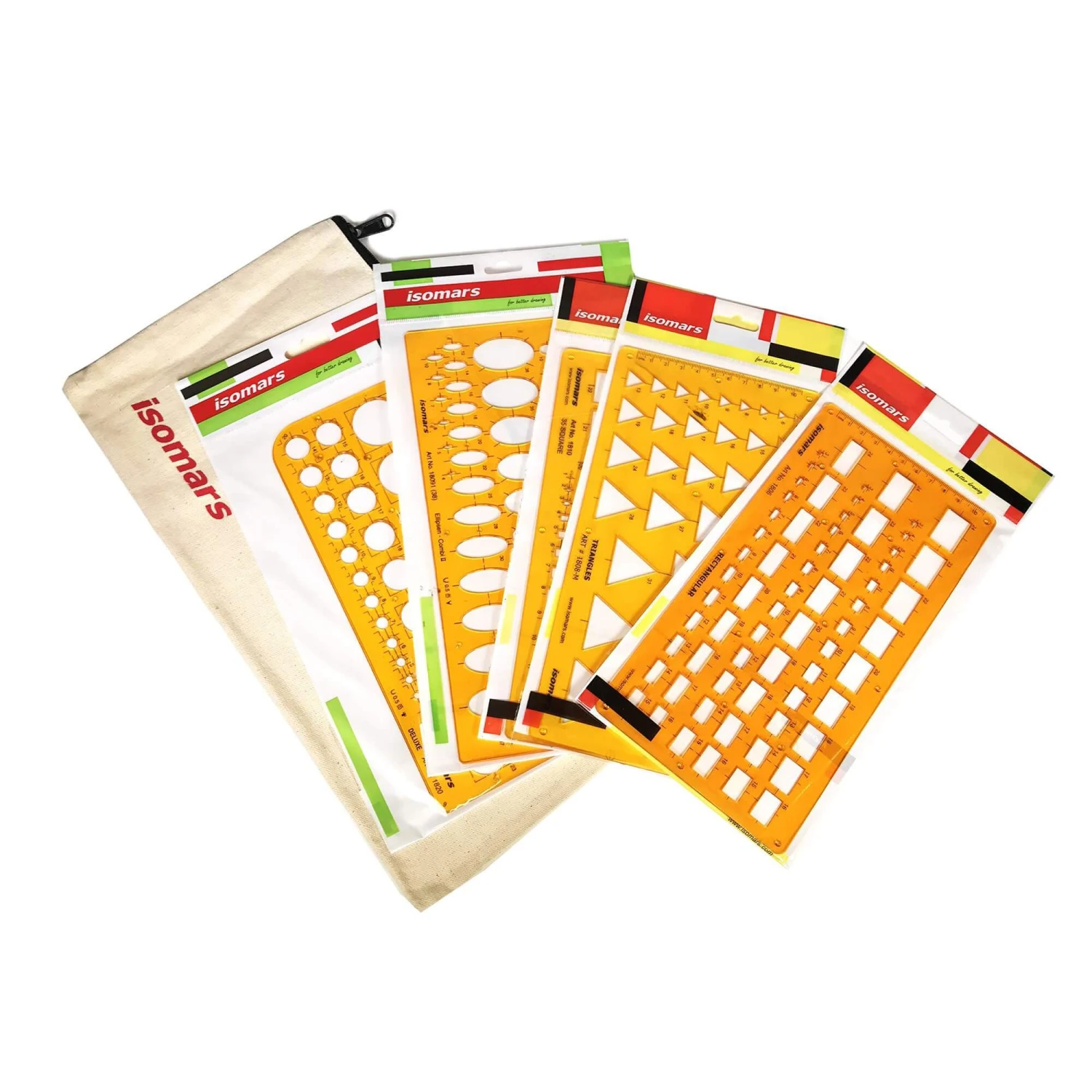 ARTdiscount Template Combo Pack - General Set (No French Curves) 1 ARTdiscount Template Combo Pack - General Set (No French Curves)