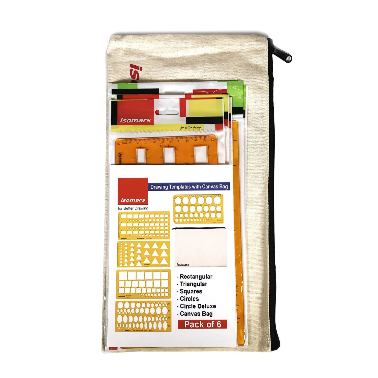 ARTdiscount Template Combo Pack - General Set (No French Curves) 2 ARTdiscount Template Combo Pack - General Set (No French Curves) - Image 2