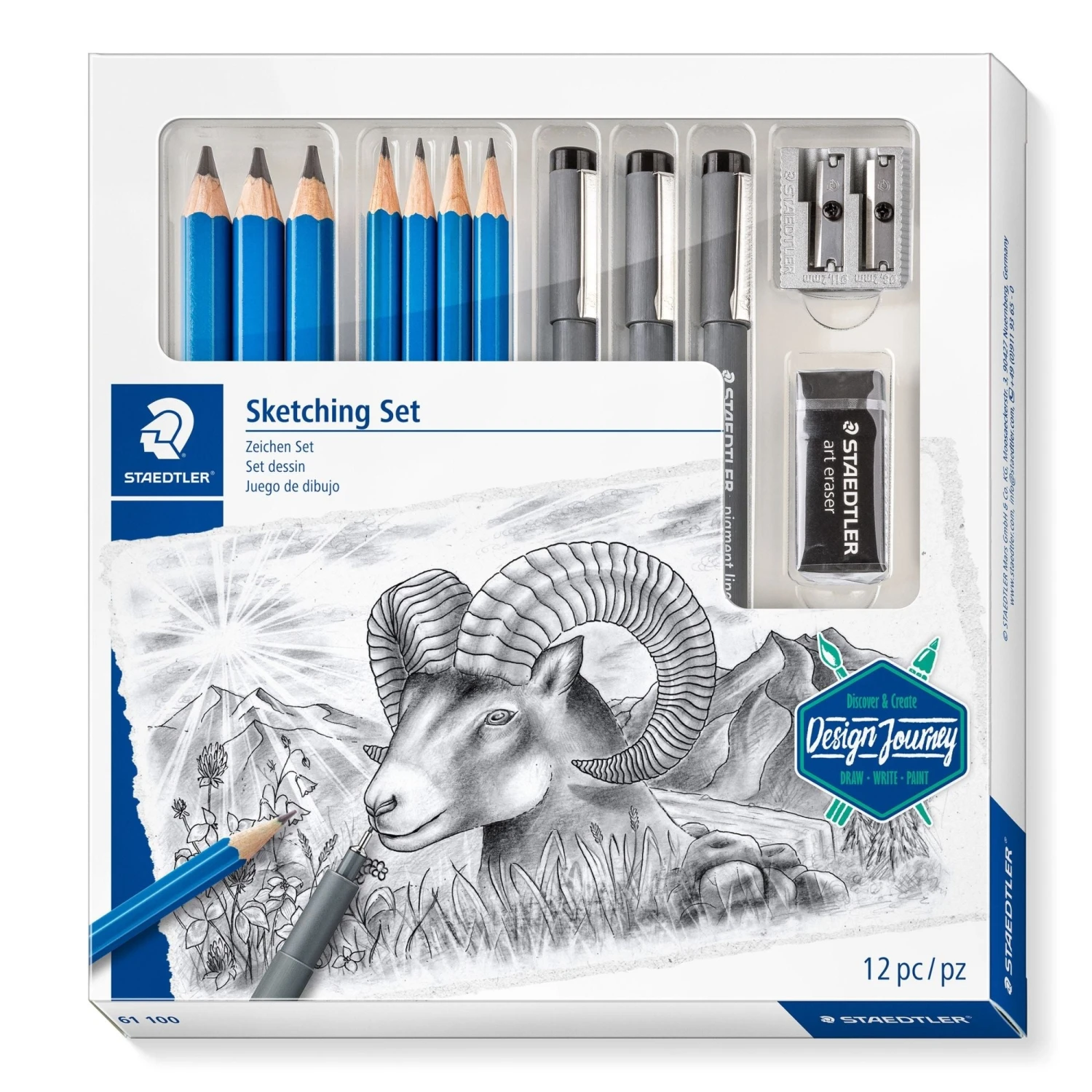 Staedtler Sketching Set - 12 Piece 1 Staedtler Sketching Set - 12 Piece